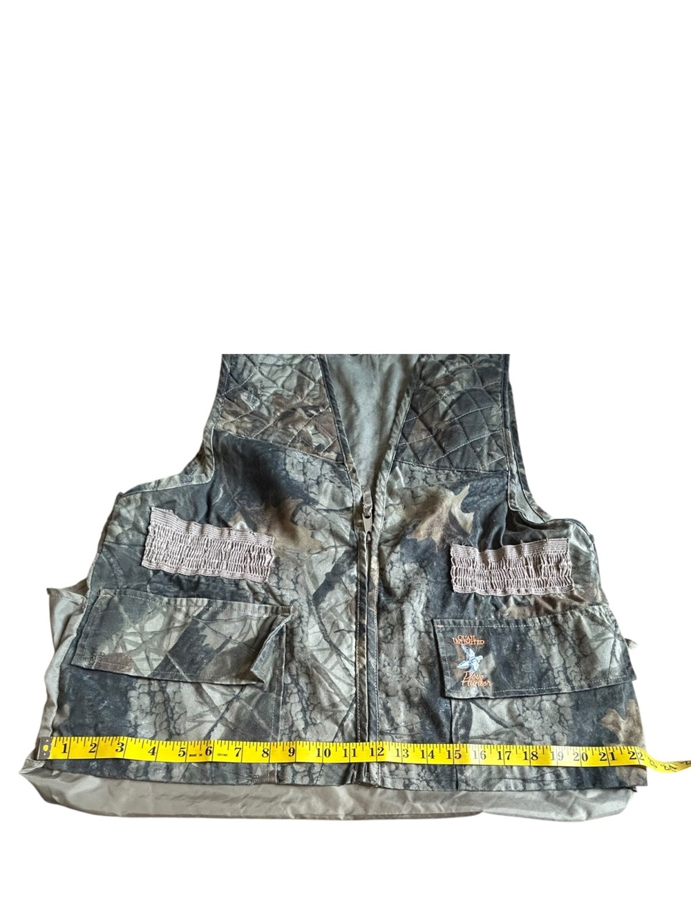 Quail Unlimited Dove Hunter Camo Hunting Utility Vest Vintage - Picture 9 of 14